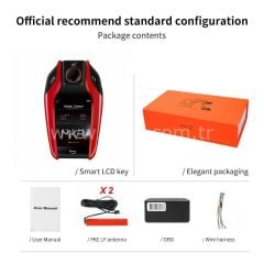 LCD Üniversal Ekranlı Kumanda PKE Sistemi Kırmızı Renk