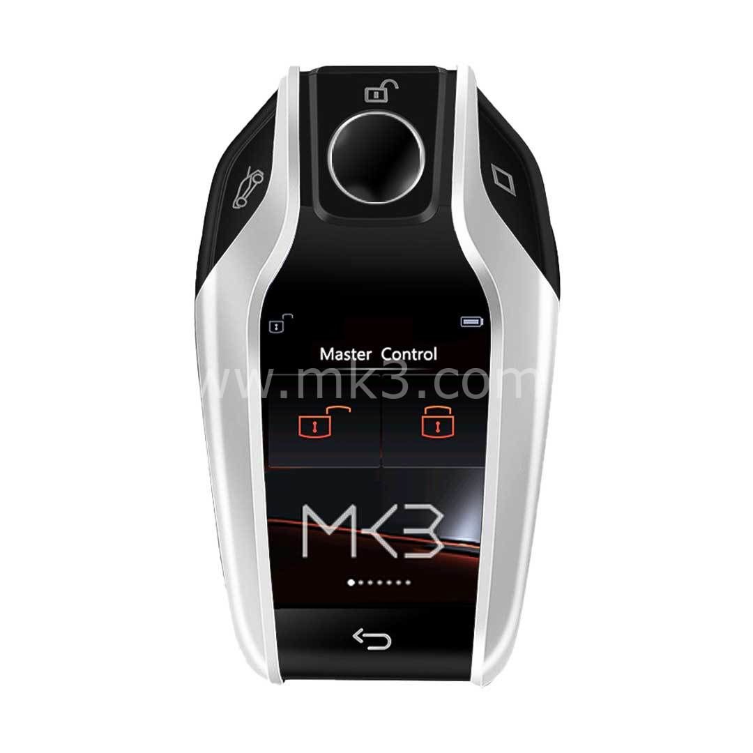 LCD Üniversal Ekranlı Kumanda Keyless Giriş BMW tipi Gümüş Renk