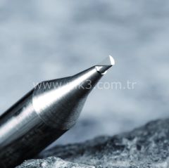 End Mill karbür anahtar kesme bıçağı 1.0mm φ1.0xD6x40x1T