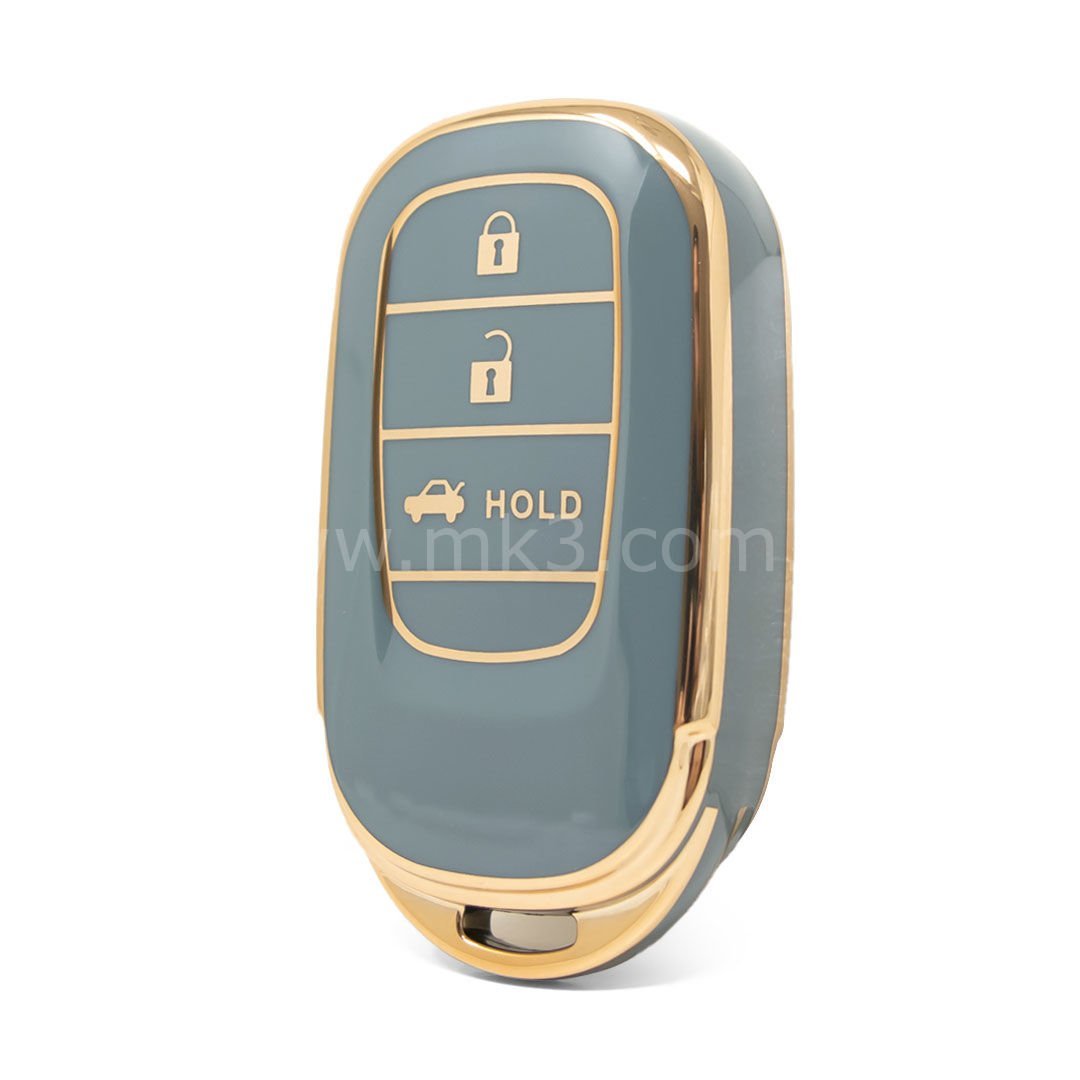 NANO Yüksek Kalite Kumanda Kılıfı Honda 3  Buton Gri Renk HD-G11J3A