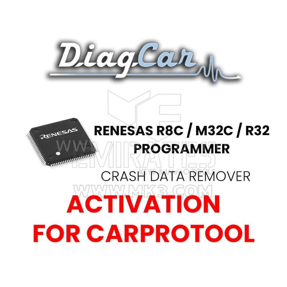 DiagCar Renesas R8C / M32C / R32 Programlayıcı CRASH DATA Remover (CarProTool için aktivasyon)
