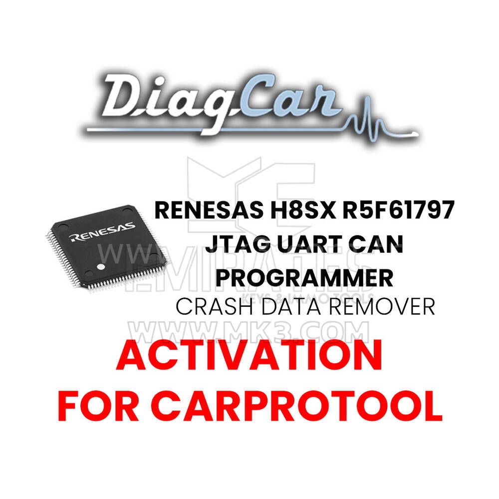 DiagCarRenesas H8SX R5F61797 J-TAG UART CAN Programlayıcı CRASH DATA Remover (CarProTool için aktivasyon)