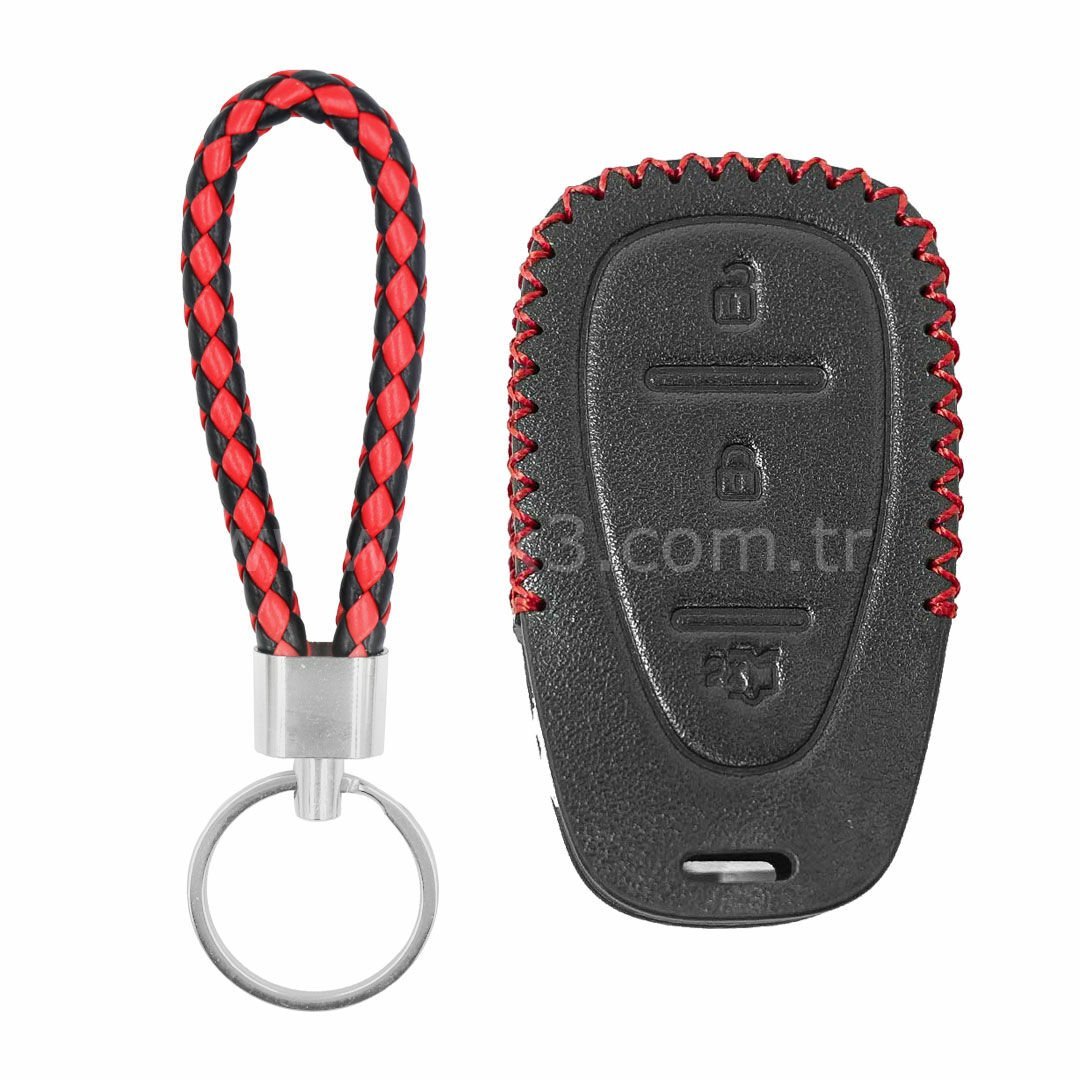 Chevrolet Smart Kumanda Deri Kılıfı 3 Butonlu