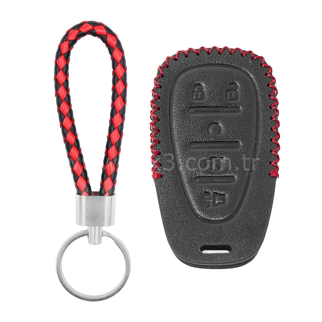 Chevrolet Smart Kumanda Deri Kılıfı 5 Butonlu