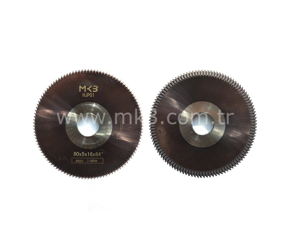 Açılı freze HSSCo-Kaplamalı anahtar kesme bıçağı φ80x5xφ16x84°