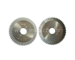 Açılı freze HSSM35 anahtar kesme bıçağı φ52x7.4xφ10x50T40°