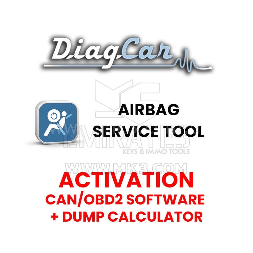 DiagCar Hava Yastığı Servis Aracı (AST) Aktivasyonu. CAN / OBD2 Yazılımı + Döküm Hesaplayıcı