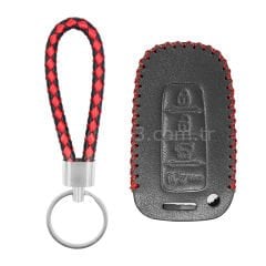 Hyundai Kia Smart Kumanda Deri Kılıfı 4 Butonlu