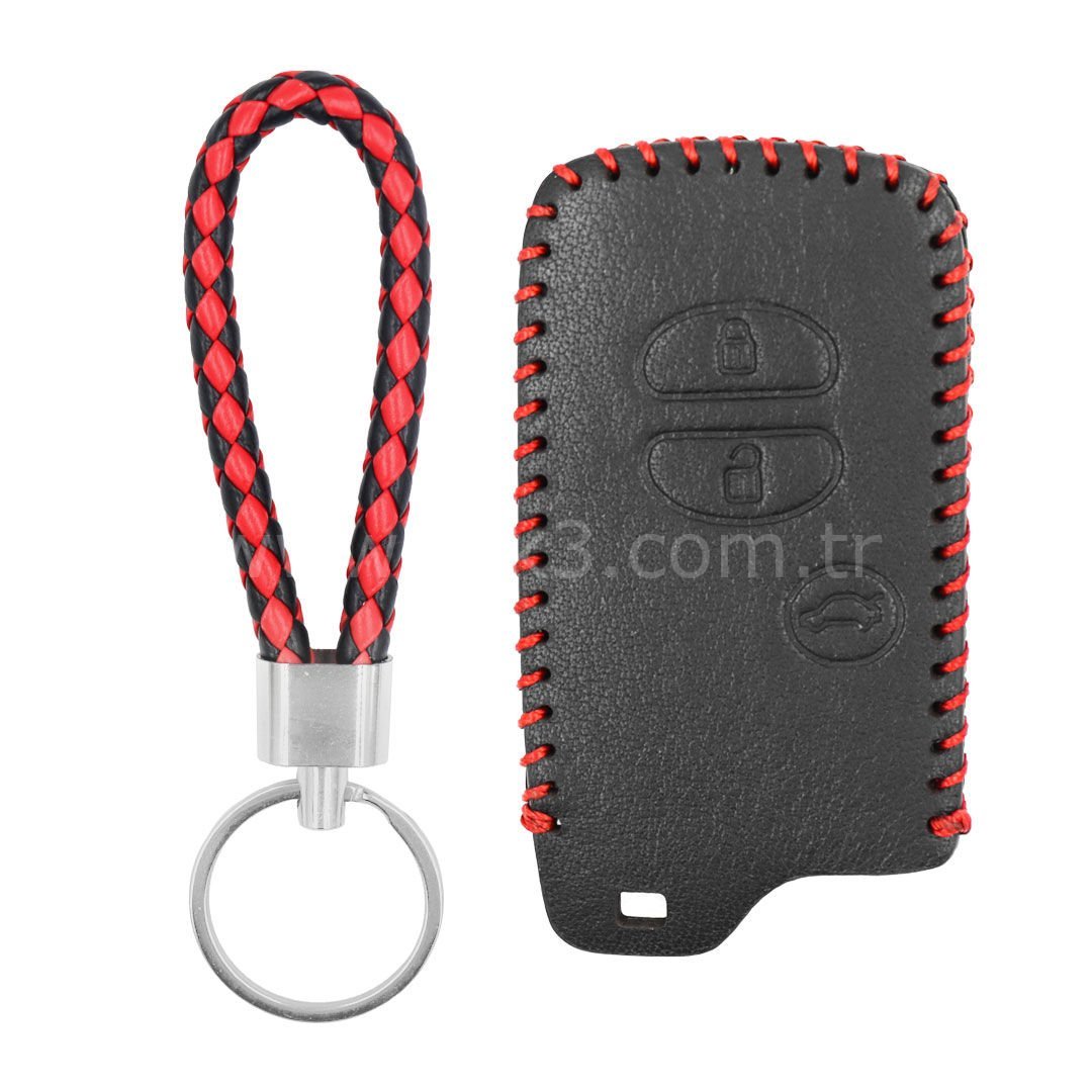 Toyota Land Cruiser 2009-2015 Smart Kumanda Deri Kılıfı 3 Butonlu