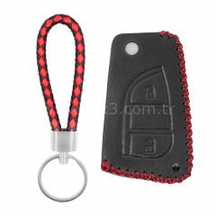 Toyota Flip Smart Kumanda Deri Kılıfı 2 Butonlu