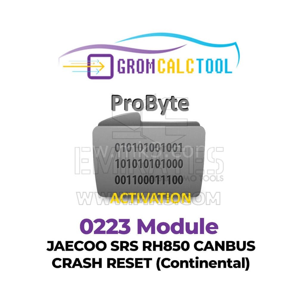 GromCalcTool 0223 Modülü Jaecoo SRS RH850 Canbus Çökme Sıfırlama (Continental)