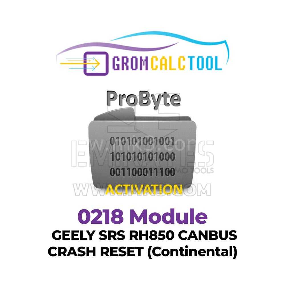 GromCalcTool 0218 Modülü GEELY SRS RH850 CANBUS ÇARPMA SIFIRLAMA (Continental)