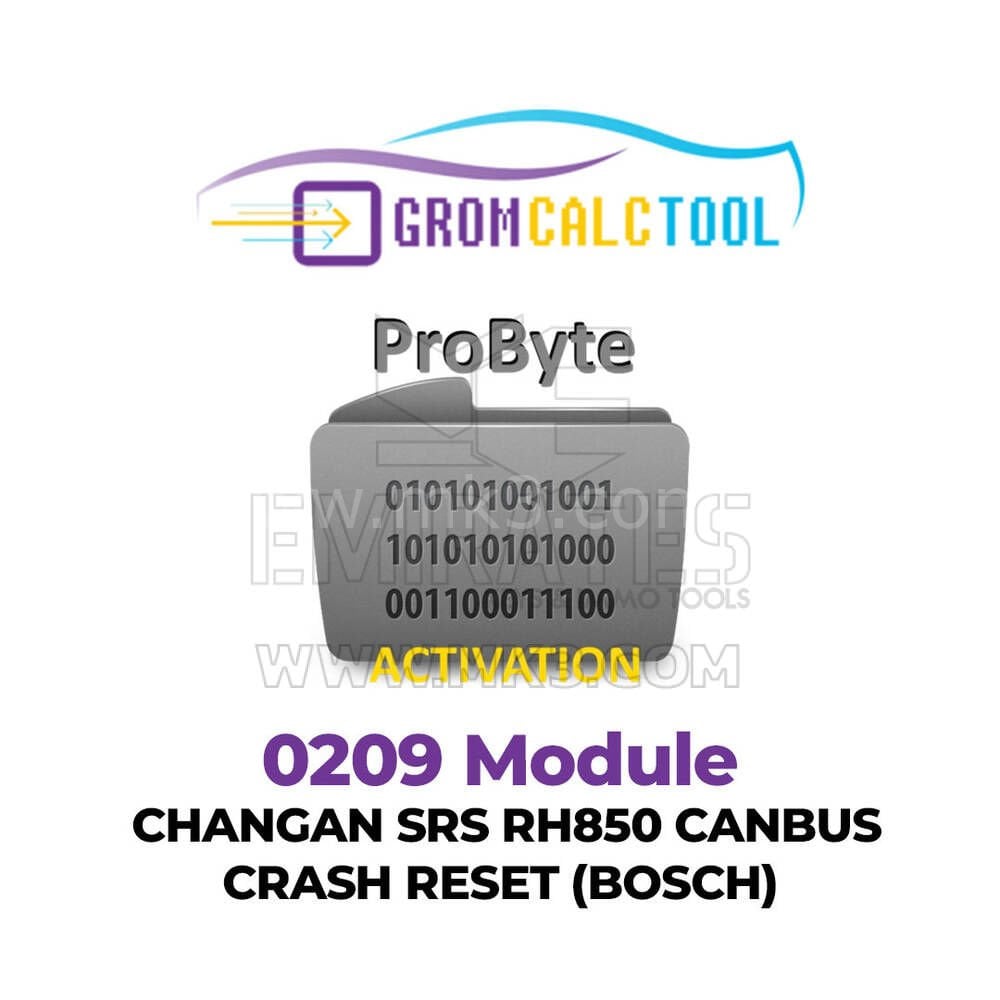GromCalcTool 0209 Modülü CHANGAN SRS RH850 CANBUS ÇARPMA SIFIRLAMA (BOSCH)