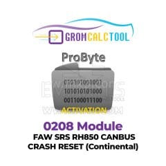 GromCalcTool 0208 Modülü FAW SRS RH850 CANBUS ÇARPMASI SIFIRLAMA (Continental)
