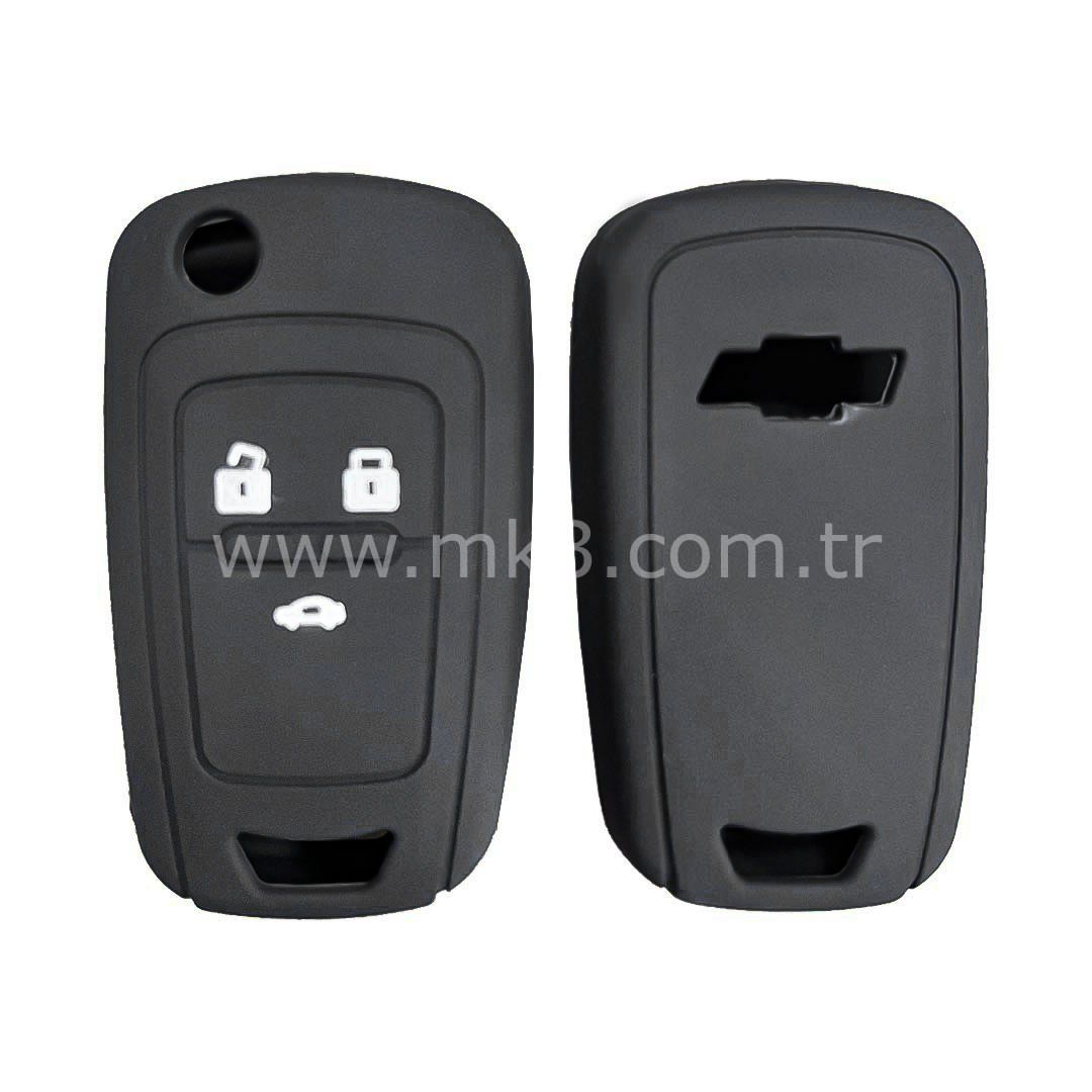Chevrolet 2010-2017 Sustalı Silikon Kumanda  Kabı 3 buton