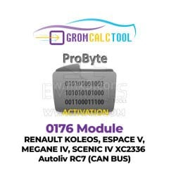 GromCalcTool 0176 Modülü RENAULT KOLEOS, ESPACE V, MEGANE IV, SCENIC IV XC2336 Autoliv RC7 (CAN BUS)