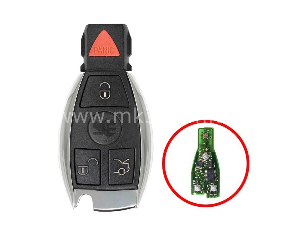 Mercedes NEC Krom Modifiye Kumanda Kabı 4 Buton 2 Pilli Tip