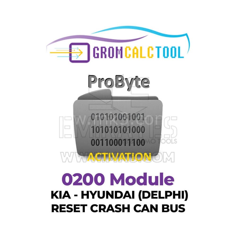 GromCalcTool 0200 Modülü KIA - HYUNDAI (DELPHI) RESET CRASH CAN BUS