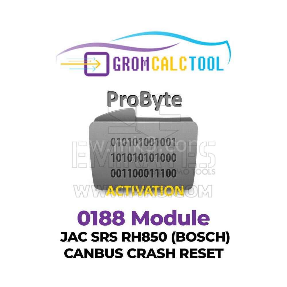 GromCalcTool 0188 Modülü JAC SRS RH850 (BOSCH) CANBUS ÇÖKME SIFIRLAMA