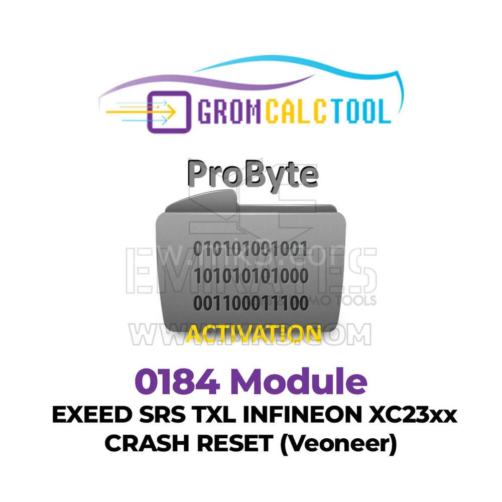GromCalcTool 0184 Modülü EXEED SRS TXL INFINEON XC23xx ÇÖKME SIFIRLAMA (Veoneer)