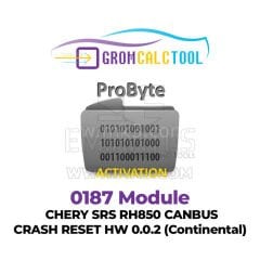 GromCalcTool 0187 Modülü CHERY SRS RH850 CANBUS ÇARPMA SIFIRLAMA HW 0.0.2 (Continental)