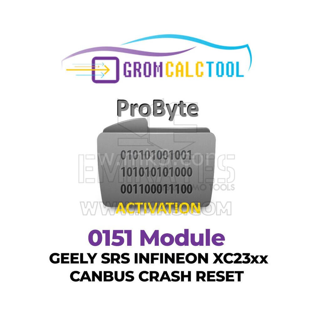 GromCalcTool 0151 Modülü Geely SRS Infineon XC23xx Canbus Çökme Sıfırlama