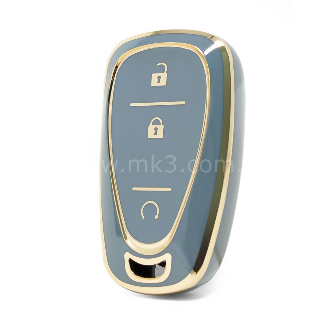 NANO Yüksek Kalite Kumanda Kılıfı Chevrolet 3 Buton Gri Renk CRL-B11J3A