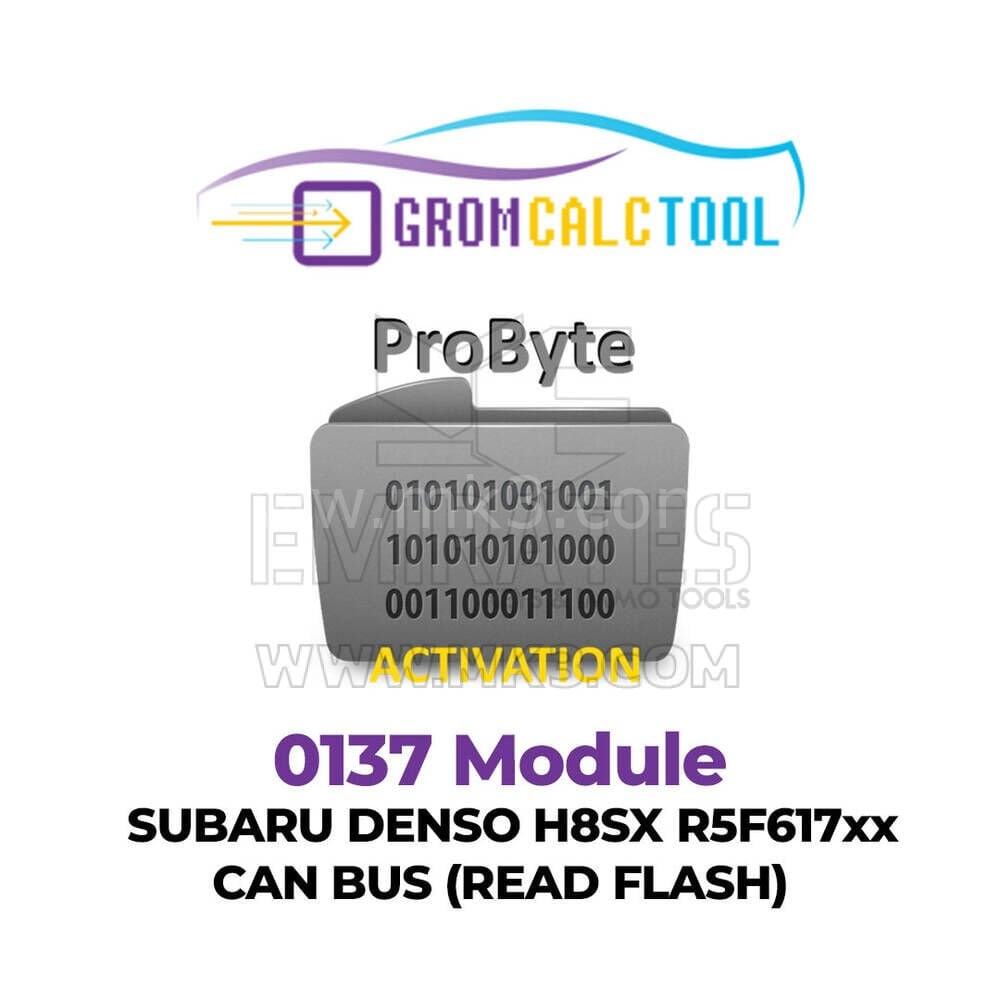 GromCalcTool 0137 Modülü Subaru Denso H8SX R5F617xx CAN BUS (Flash Oku)