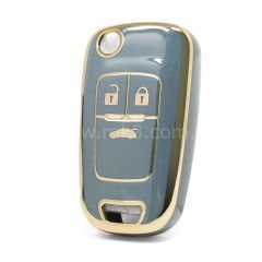NANO Yüksek Kalite Kumanda Kılıfı Chevrolet Opel 3 Buton Gri Renk CRL-D11J3