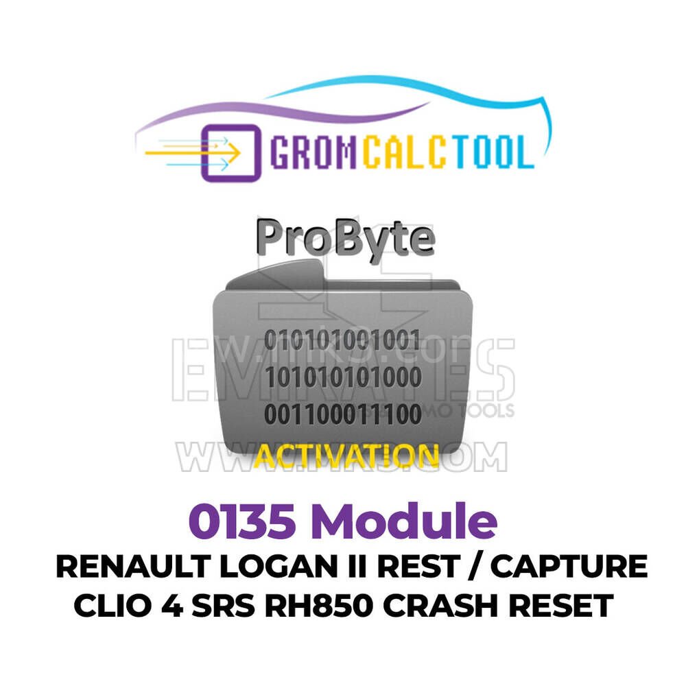 GromCalcTool 0135 Modülü Renault Logan II Dinlenme / Yakalama / Clio 4 SRS RH850 Çökme Sıfırlama