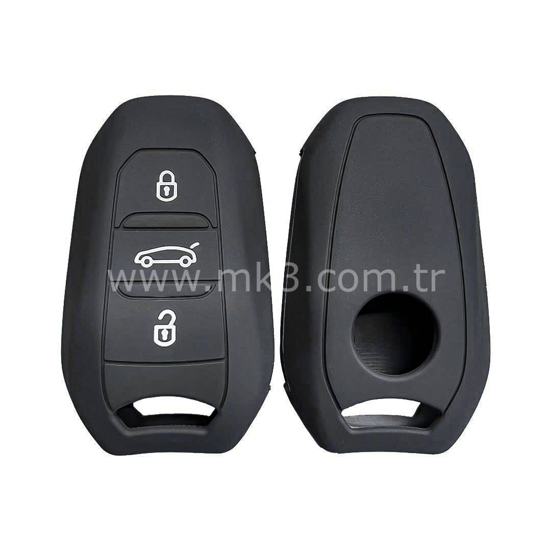 Peugeot Citroen 2015-2017 Sustalı Silikon Kumanda Kabı 3 buton