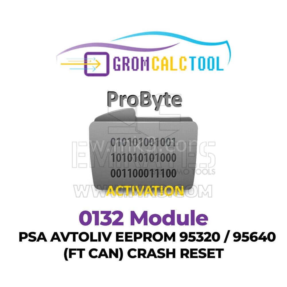 GromCalcTool 0132 Modül PSA Avtoliv EEPROM 95320 / 95640 (FT CAN) Çökme Sıfırlaması