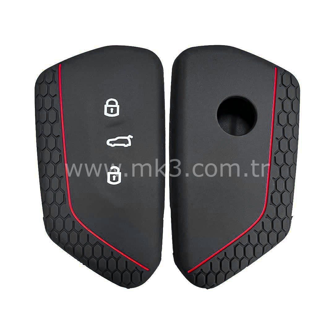 KD B33 Volkswagen Golf 8 Smart Silikon Kumanda Kabı 3 buton