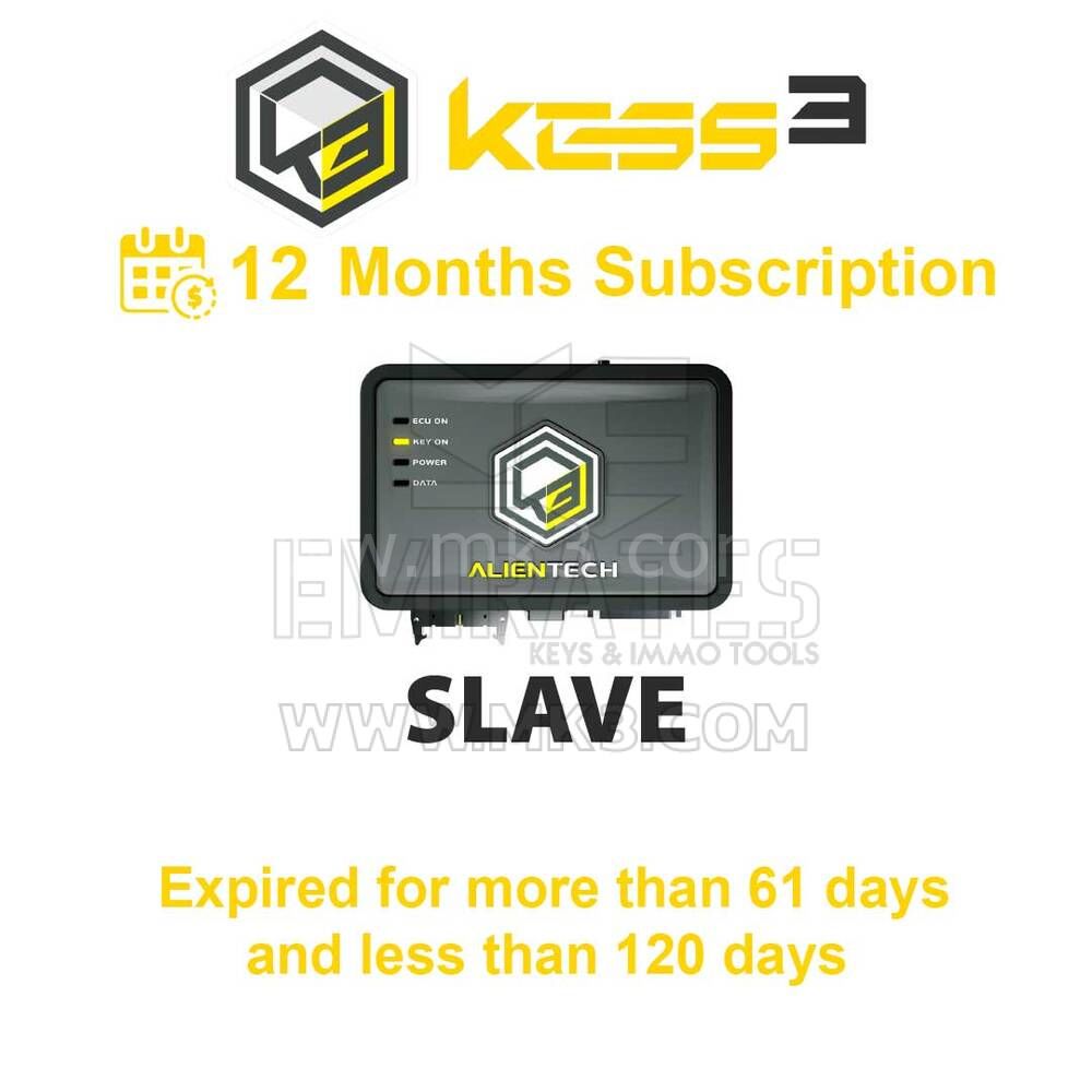 Alientech KESS3 Slave - KESS3SS001 KESS3SAF01 12 Aylık Abonelik