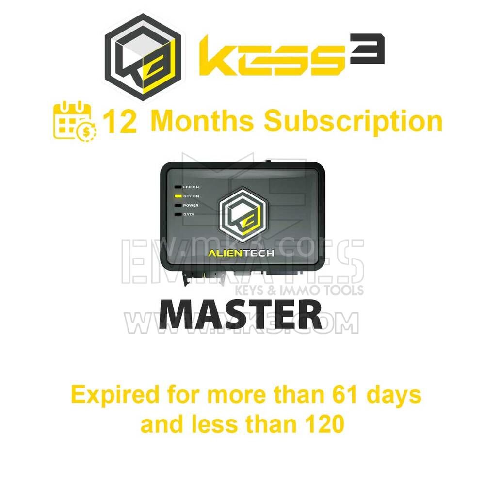 Alientech - KESS3 Master- KESS3MS001 KESS3MAF01 12 Aylık Abonelik
