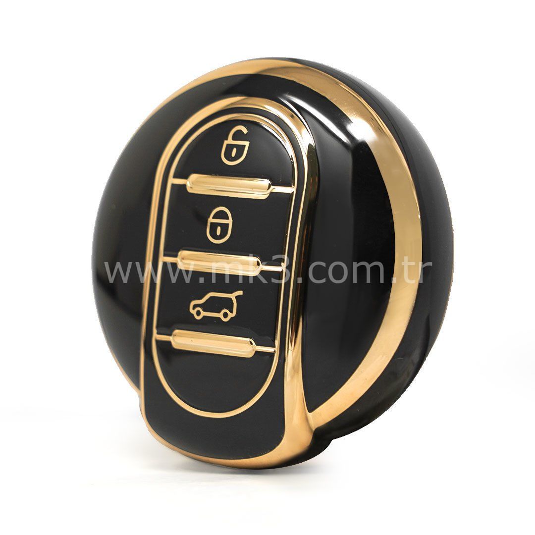 NANO  Yüksek Kalite Kumanda Kılıfı Mini Cooper 3 Buton siyah Renk