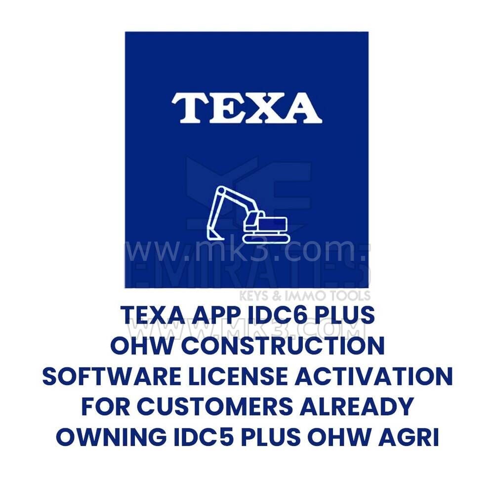 IDC5 PLUS OHW AGRI sahibi müşteriler için TEXA APP IDC5 PLUS OHW CONSTRUCTION yazılım lisans aktivasyonu - AGU002