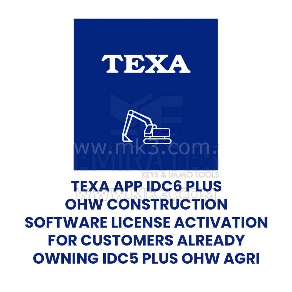 IDC5 PLUS OHW AGRI sahibi müşteriler için TEXA APP IDC5 PLUS OHW CONSTRUCTION yazılım lisans aktivasyonu - AGU002