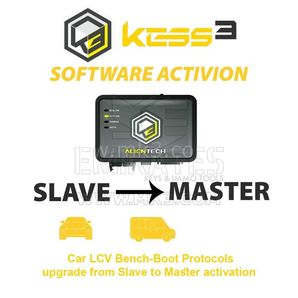 Alientech KESS3SU005 KESS3 Slave Car LCV Bench-Boot Protocols Slave'den Master aktivasyonuna yükseltme