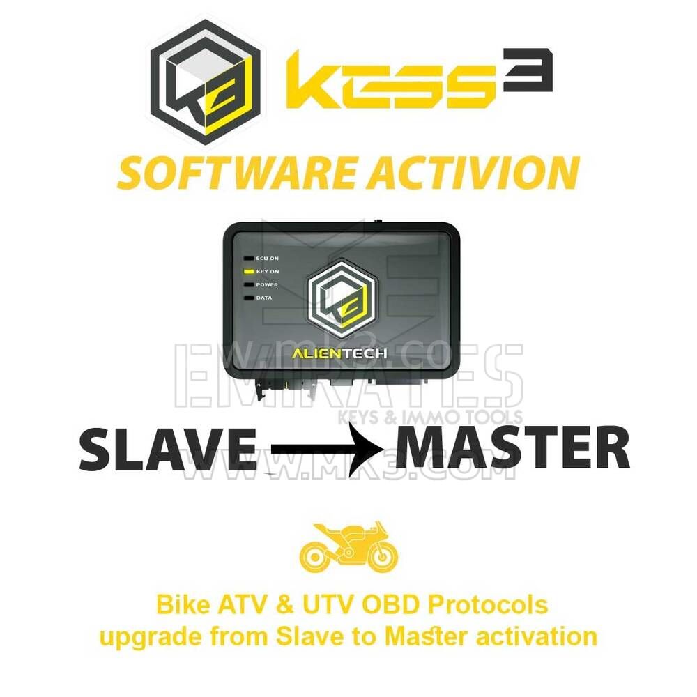 Alientech KESS3SU002 KESS3 Slave Bike ATV & UTV OBD Protocols Slave'den Master aktivasyonuna yükseltme