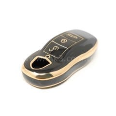 NANO Yüksek Kalite Kumanda Kılıfı Porsche 3 Buton Siyah Renk
